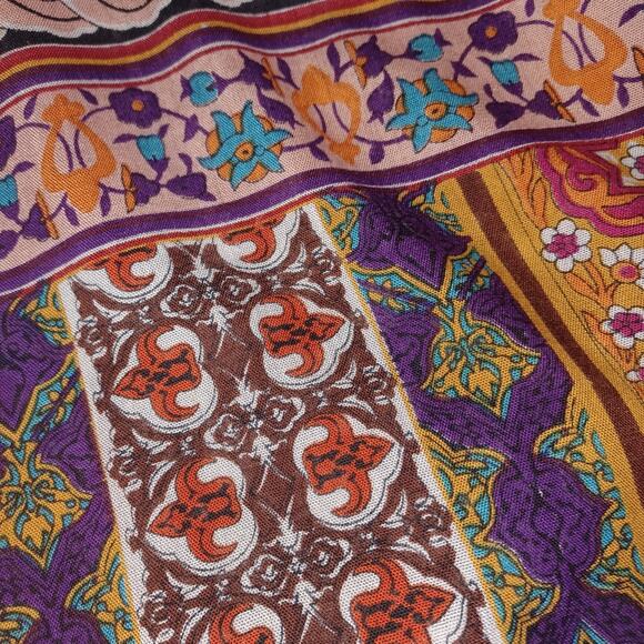 Anandas Collection Boho Tunic Dress XL Multi Color Tribal Hippie Cover Up Beach - Picture 11 of 12